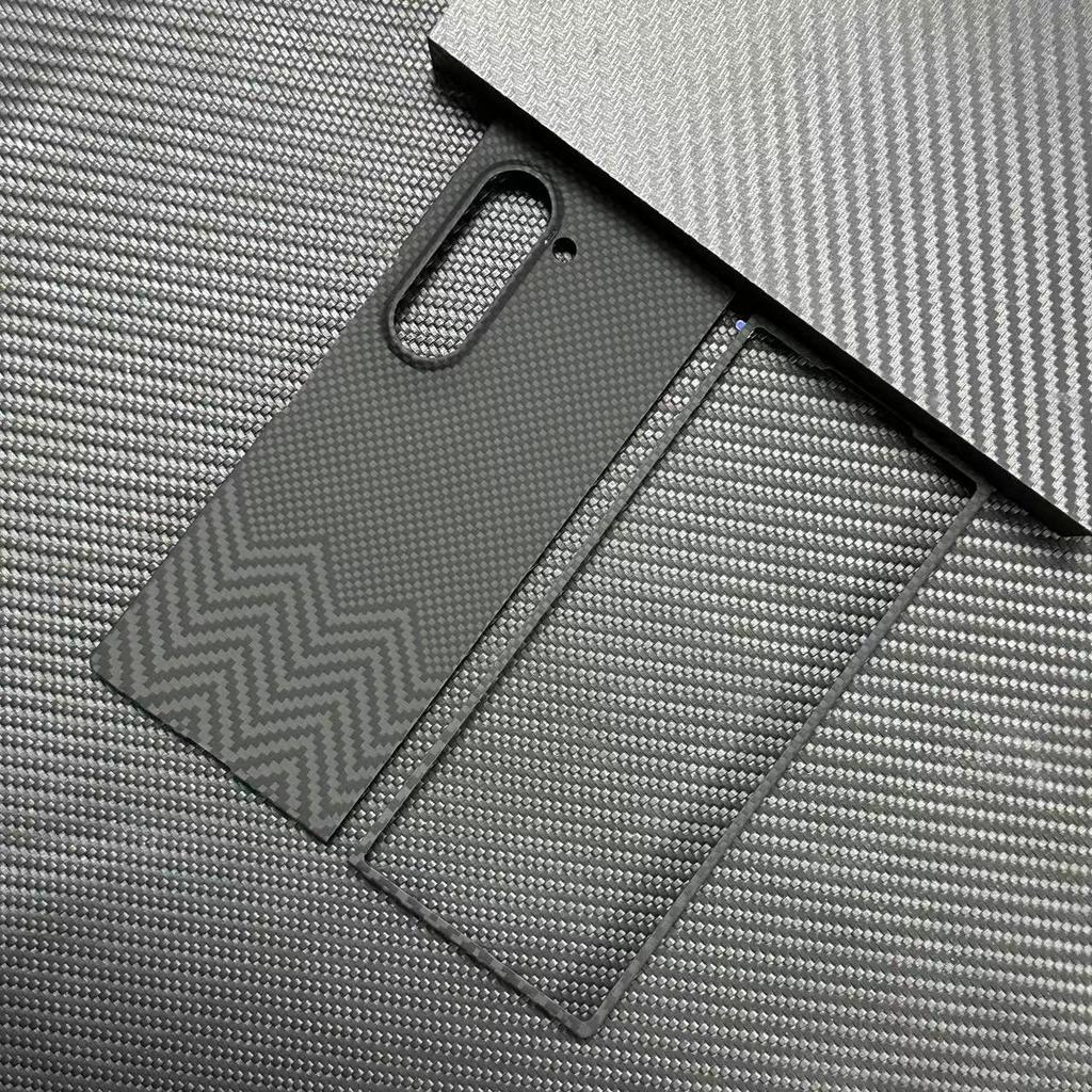 New Kevlar Suitable for Samsung Zfold6 Ultra Thin Mobile Phone Case Aramid Fiber Material Hard Shell Wavy Pattern
