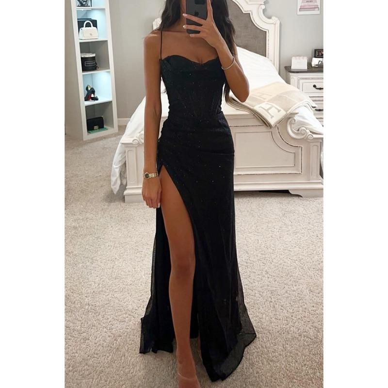 New Party Fashion Suspender Dress, Loose Casual Split-ended Women's Dress