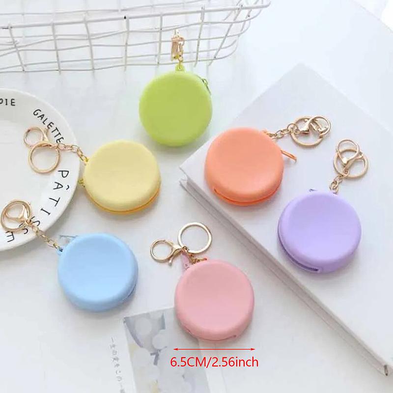 Candy Color silikonové mini kulaté pouzdro na mince Peněženky na mince Dámské Dívčí Peněženka na mince Peněženka na zip pro děti Ženy Dámské