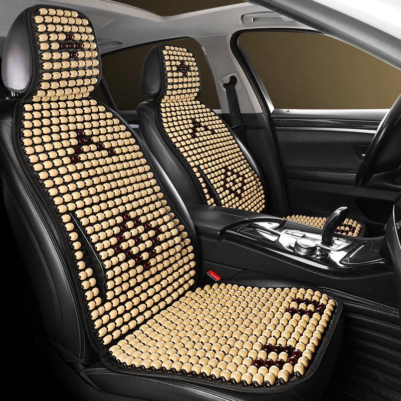 Cooling Summer Wooden Bead Car Seat Cushion with Lumbar Support
