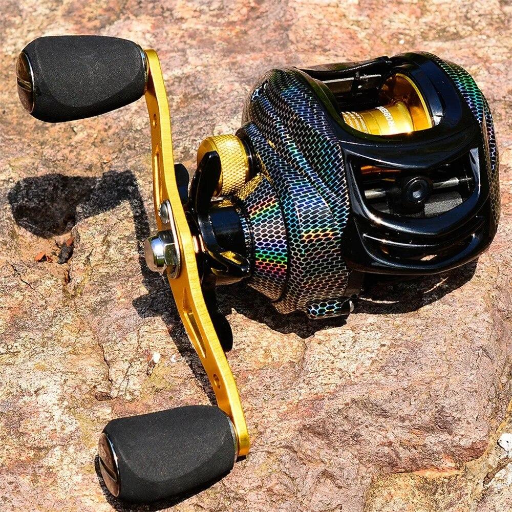 LEO FISHING Baitcasting Reel 18+1BB Casting Reel Smooth Metal 7.2:1 Gear Ratio Fishing Reel with Standard or Deep or Shallow Spool for Bass