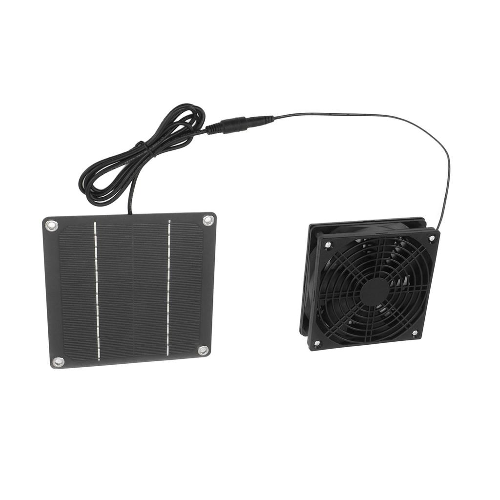 Solar Panel Fan Kit Monocrystalline Silicon 2200RPM Solar Exhaust Fan with Protective Cover for