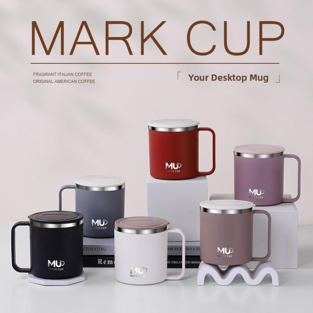 Reusable Coffee Mug Large Capacity Milk Tea Cup Fashion Insulated Drinking Cup  Office Drinkware