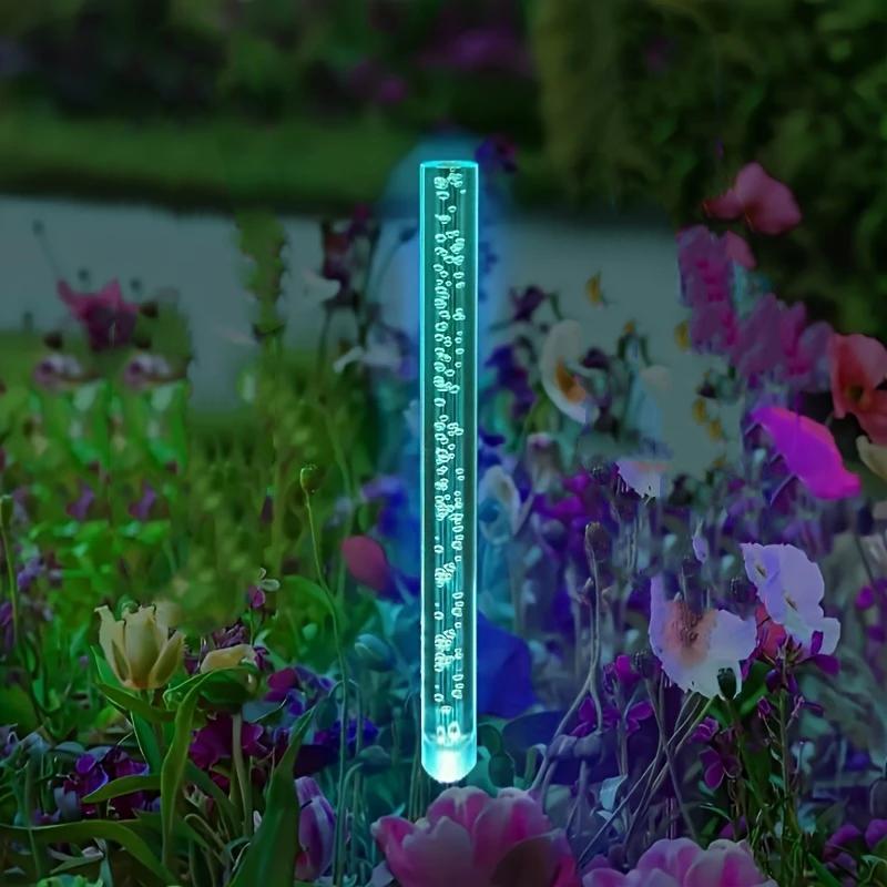 

1/2pc Solar Outdoor Color Changing Landscape Path Light Solar Powered Acrylic Bubble Pathway Stake Light For Garden Patio Decor