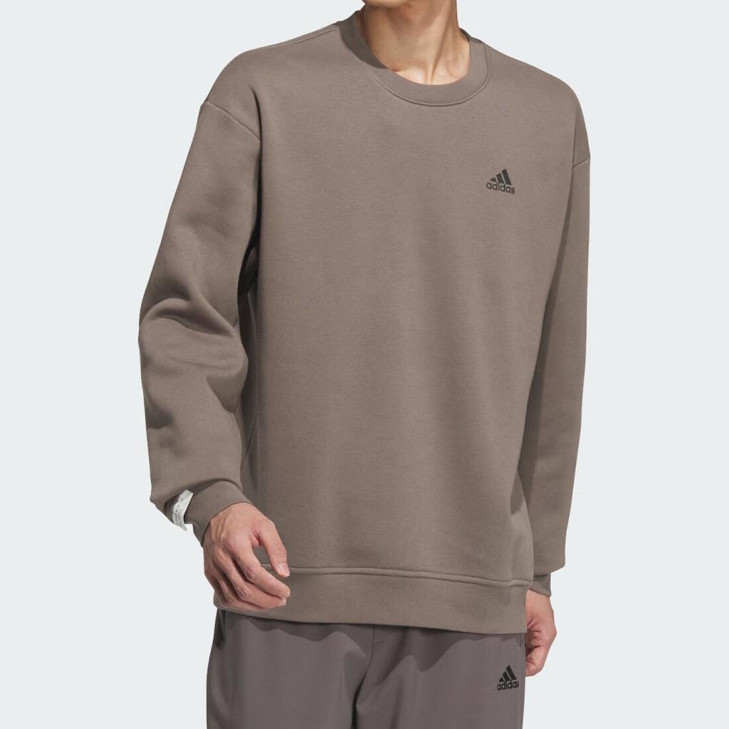 Adidas Neformální mikina s kulatým výstřihem a dlouhým rukávem Unisex mikina Rock-Layer-Deep-Earth-Brown Černá JM9094