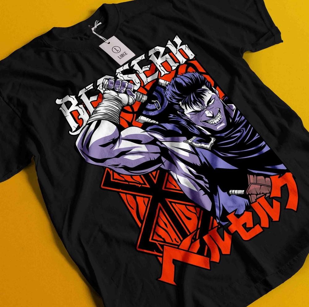 

Берсерк Футболка Гатс Футболка Гриффит Футболка Каска Футболка Воин Аниме Манга Фарнезе M