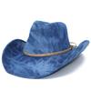 Fashion New European, American and Western Cowboy Hat Big Edge Curling Versatile High Quality Top Hat Simple High-end Knight Hat
