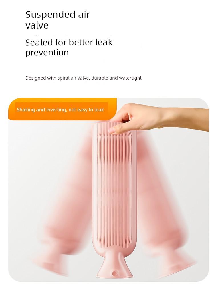 Extended Water-Filled Hot Water Bag for Neck Heating, Large Long Version, Special for Bed, Foot Warmer, Water Heating Pad