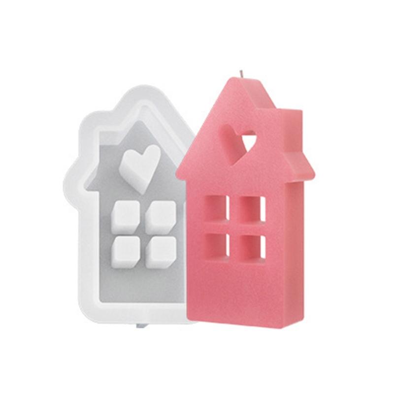 Silicone Soap Mold DIY Silicone Candle Molds Easter Clay Mould House Shaped Silicone Soap Making Molds Silicone Material