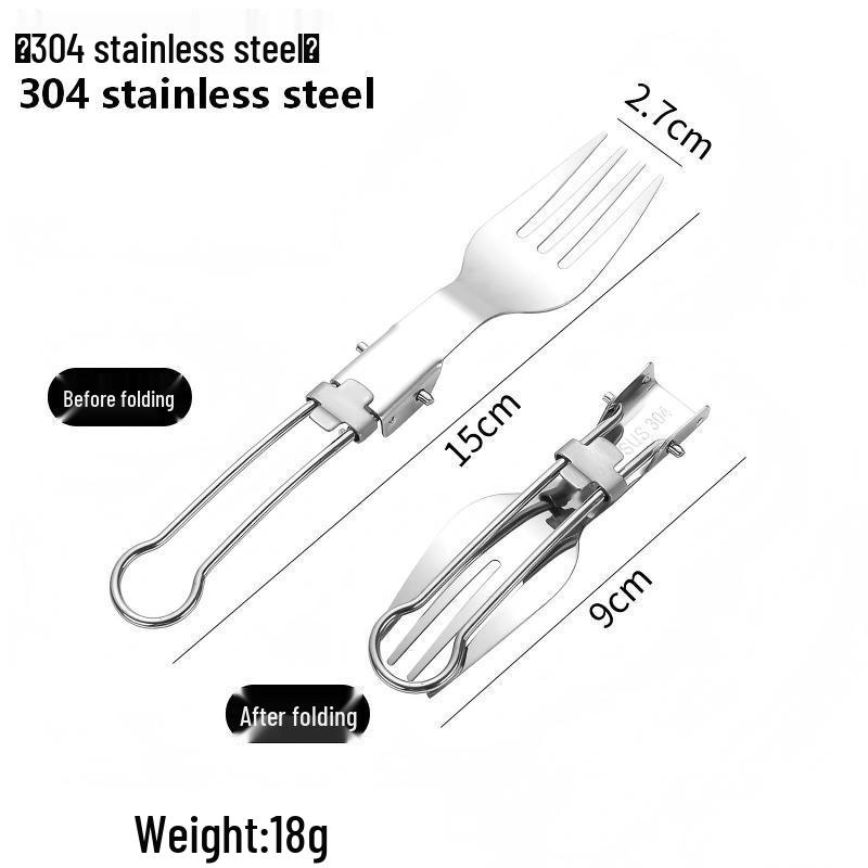 Liang Sheng Ultra-light Titanium Folding Cutlery Set: Spoon, Fork, Chopsticks for Camping, Picnic, Travel, and Hiking.