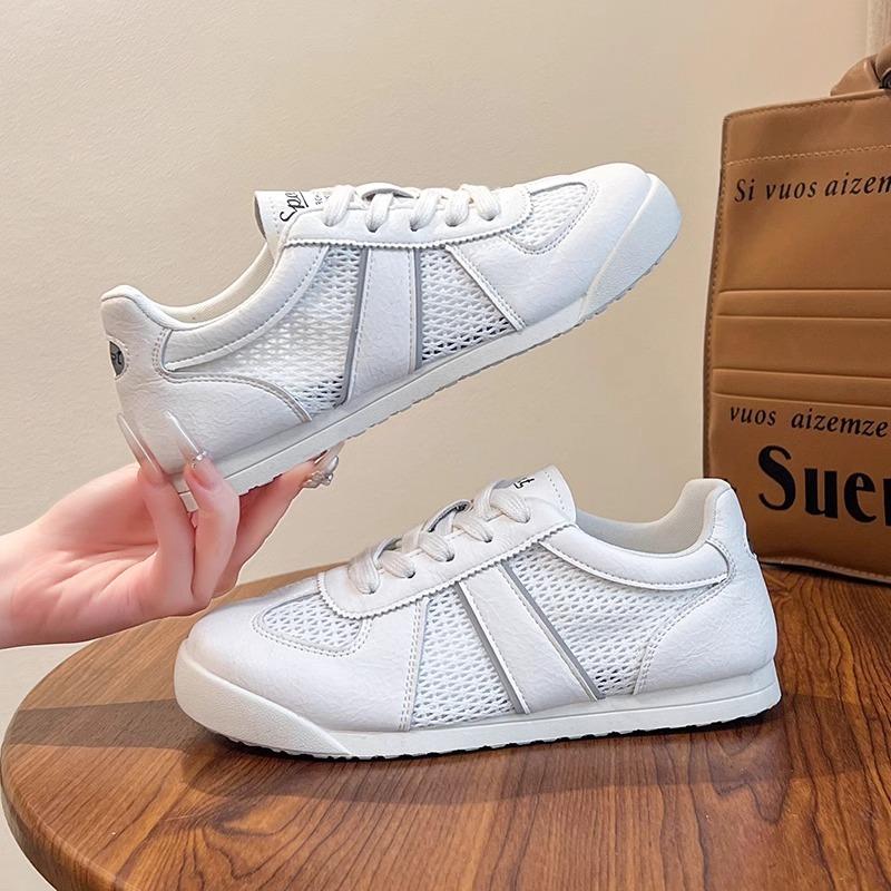 Spring new retro versatile leather breathable little white shoes women's soft sole