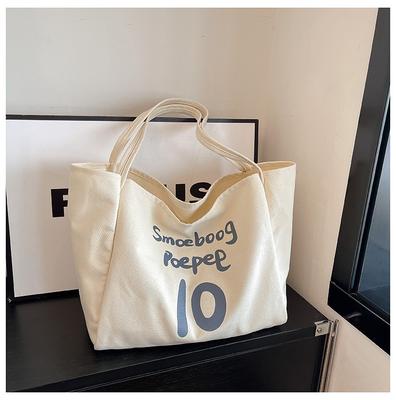 Nouveau sac à bandoulière cabas grande capacité sac de shopping style paresseux sac aisselle à lettres