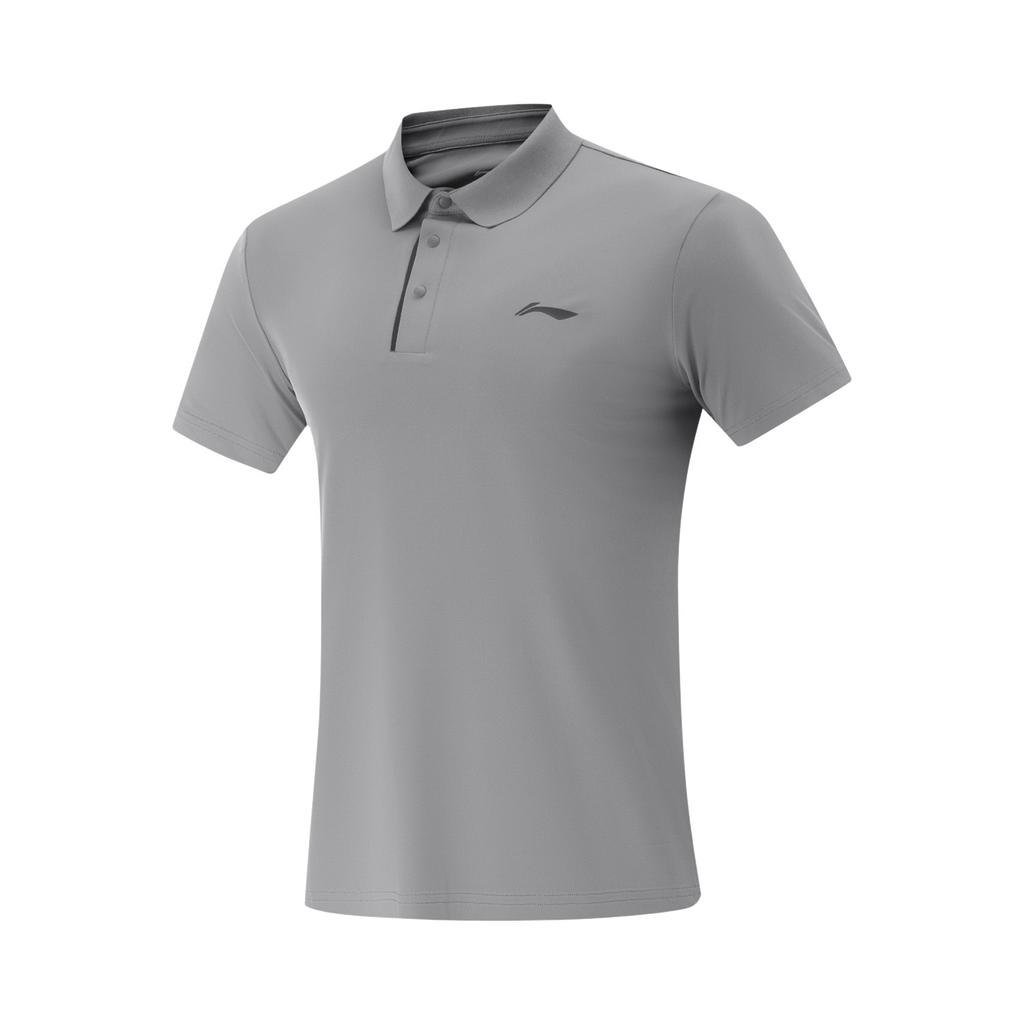 Li Ning Fitness Series Feuchtigkeitstransport Schnelltrocknend Logo Pullover Poloshirt Herren Tops APLV179-8