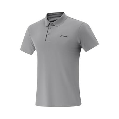 Li Ning Treningsserie Fukttransporterende Hurtigtørkende Logo Genser Polo Skjorte Menn Topper APLV179-8