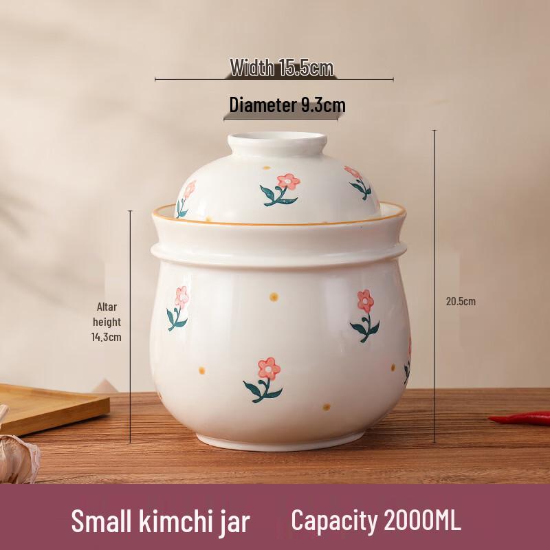 Ruhan Ceramic Pickle Jar with Inner Lid