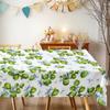 Floral Green Fruit Rectangle Table Cloth for Table Decor Holiday Party Waterproof Reusable Tablecloth for Tables Indoor Outdoor