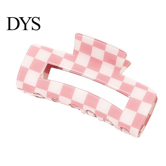 Plaid Hair Claw 1/4Pcs Women Claws Strong Fixation Pattern Durable Synthetic Hairpin Design Clips Versatile Lattice Accessories Patterned Accessory