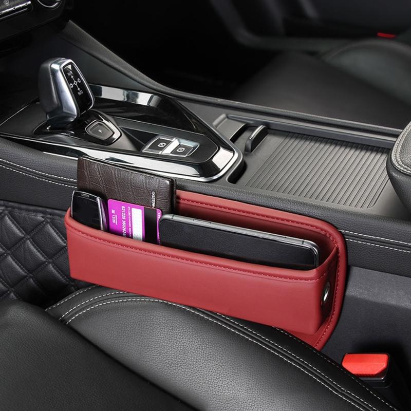 Universal Car Seat Gaps Organizer Not Slip Multiple Layer Storage Box Simple Installation for Phones Key Cards & Beverag