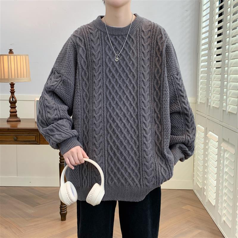 Hot Sale, Autumn and Winter New Casual Crew Neck Sweater Bottom Knitted Sweater Large Size Loose Sweater