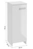 Marlena narrow free-standing bathroom cabinet 79x30 cm, white gloss