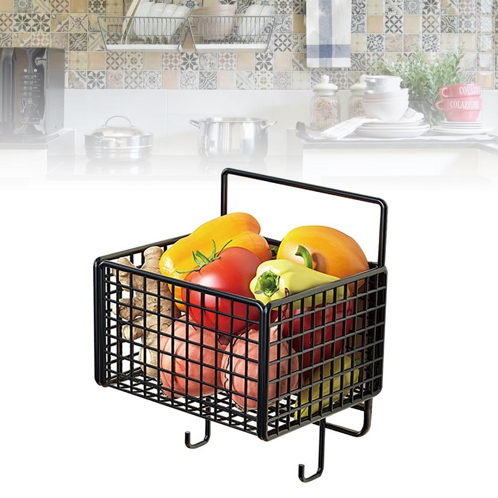 Large Capacity Wall Mounted Storage Basket Iron Hanging Wall Basket Wall Basket  Kitchen Use