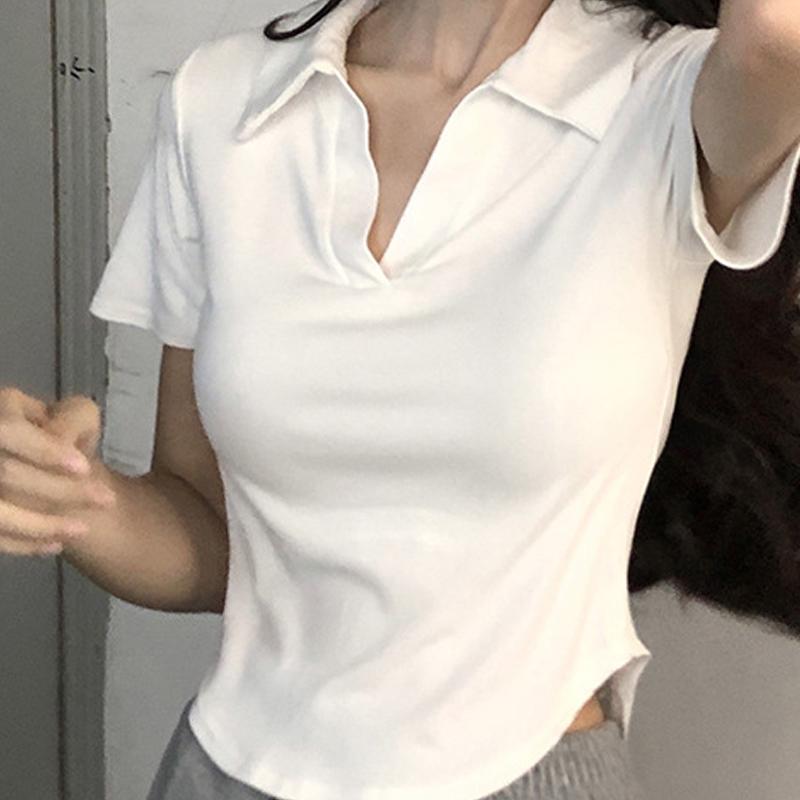 Summer Niche Design Sense American Retro Hot Girl Short-sleeved T-shirt Women