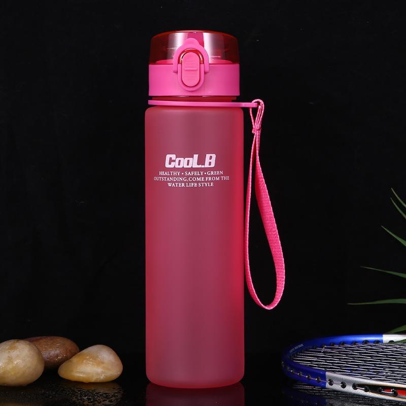 Tazza Acqua Sportiva Portatile Creativa in Plastica Opaca con Coperchio a Scatto Spazio Libero per Ragazzi e Ragazze
