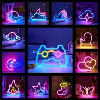 Luz Neon LED de Dupla Face para Decoração de Quarto E-Sports