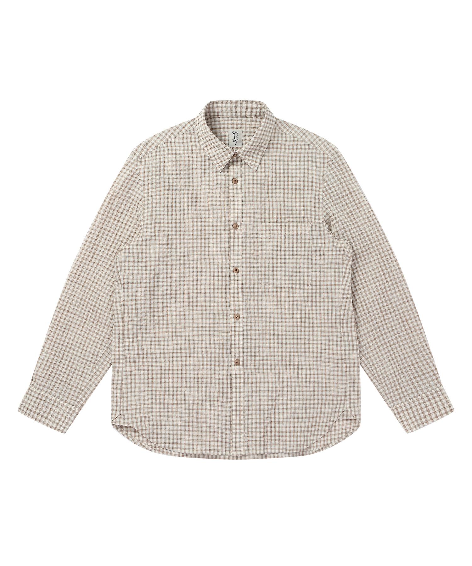 Рубашка Soru Свободного кроя из муслина_Бежевая Beige/S