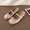 Summer Women Cover Toe Mules Slippers Fashion Butterfly-knot Slide Ladies Elegant Dress Slip On Shoes