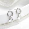 Korean Style Rhinestone Zircon Round Stud Earrings