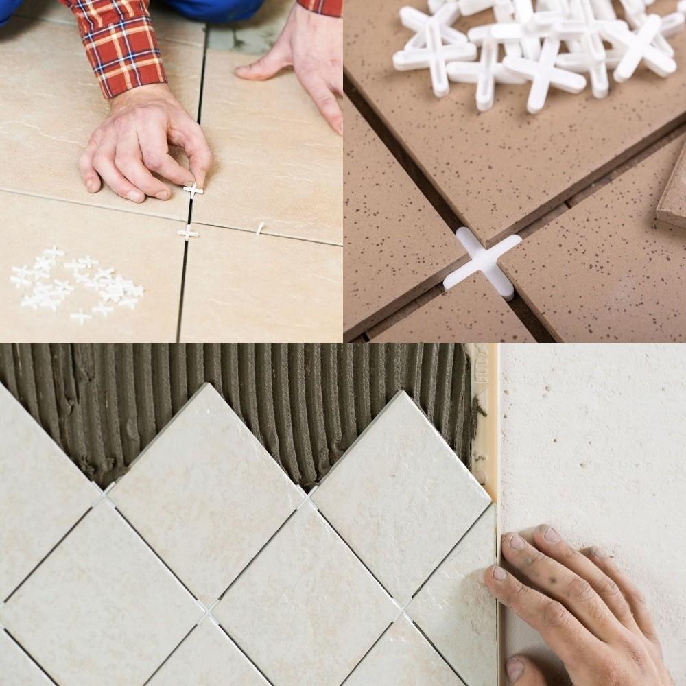 2500pcs Reusable Tile Leveling Clips 1mm 1.5mm 1/16 Inch Cross Tile Spacers  Floor Leveling