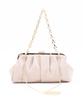 Cuco Faux Leather Clasp Bag with Side Pockets, 2413113003, Beige (050)