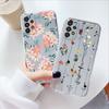 Phone Case For Samsung A53 5G A33 Floral Silicon Cover For Samsung Galaxy A73 Fundas Coque Transparent Soft Capas Flower TPU