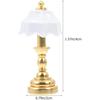 Miniature Dollhouse Table Lamp LED Desk Model Mini Light Decoration Children's Toy Dollhouse Play Accessories for Mini House Bedroom Pack of 2