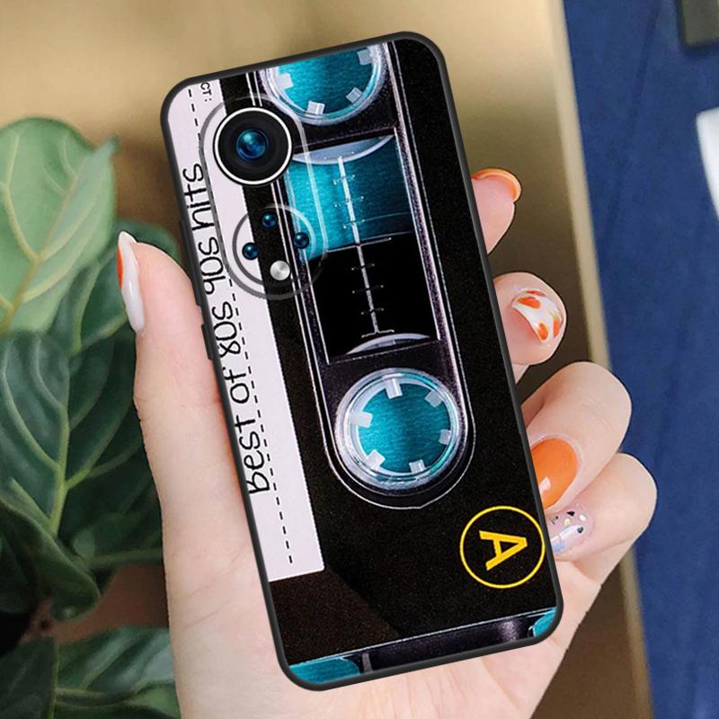 90s Retro Cassette Tape Case For Honor X9c X9b X8b X9a X8a X8 X9 50 70 90 Lite Honor 200 Pro Magic 7 5 6 Lite Cover