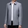 Men's Wool Lapel Jacket - Spring/Autumn Business Casual, Middle-Aged Loose Fit, Iron-Free Overcoat