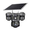 Triple-Lens 360° Wireless Solar Camera with Three-Screen Display