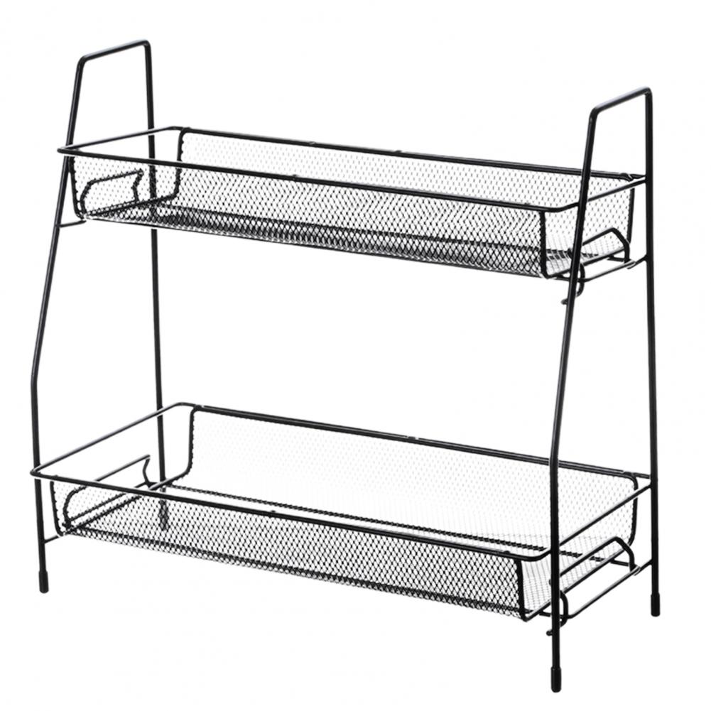 

Дренажный органайзер для ванной комнаты, органайзер для столешницы, двухслойная стойка для хранения из нержавеющей стали для ванной комнаты, кухонная организация