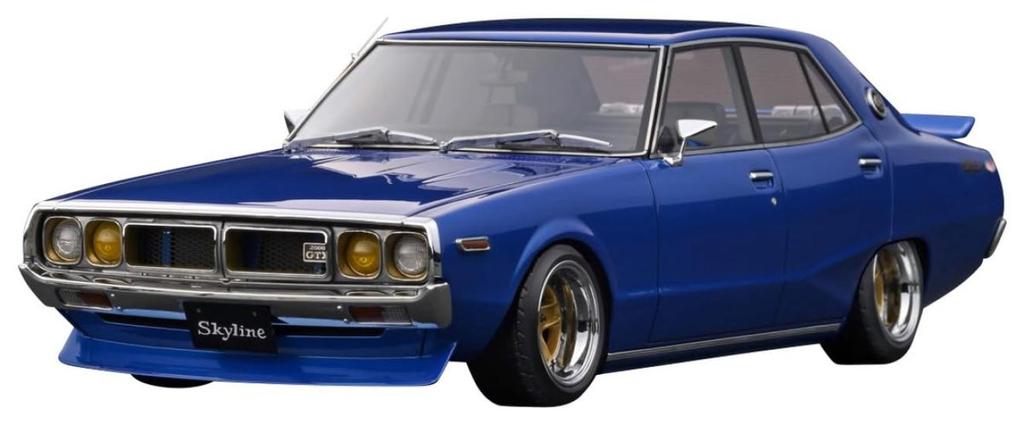 ignition model 118 Nissan Skyline 2000 GT-X (GC110) Blue Metallic finished product
