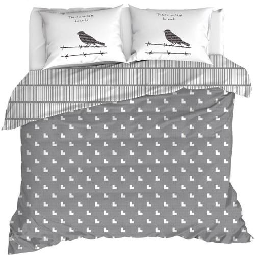 

Комплект пододеяльников Enlora из 100% натурального хлопка Double Vector Grey