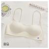 Women Thin Strap Low Back Beautiful Back Seamless Gathered Push Up Bra For Small Chest