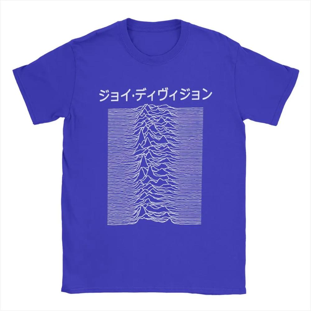 

Joy Division Japan Мужская футболка Винтажная футболка Футболка с коротким рукавом и круглым вырезом 100% Идея для подарка Одежда M синий
