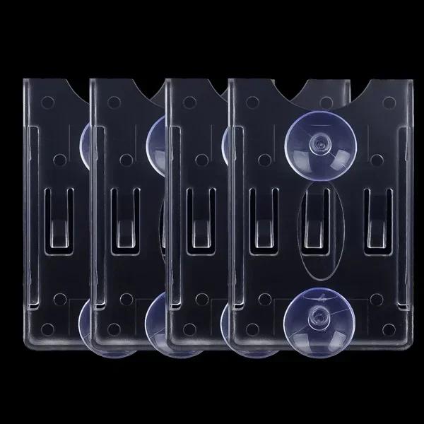 Car Card Sleeve Parking Ticket Suction Cup Clip Holder Auto Fastener Windscreen Park Card Organizer Stickers ID IC Clip Covers