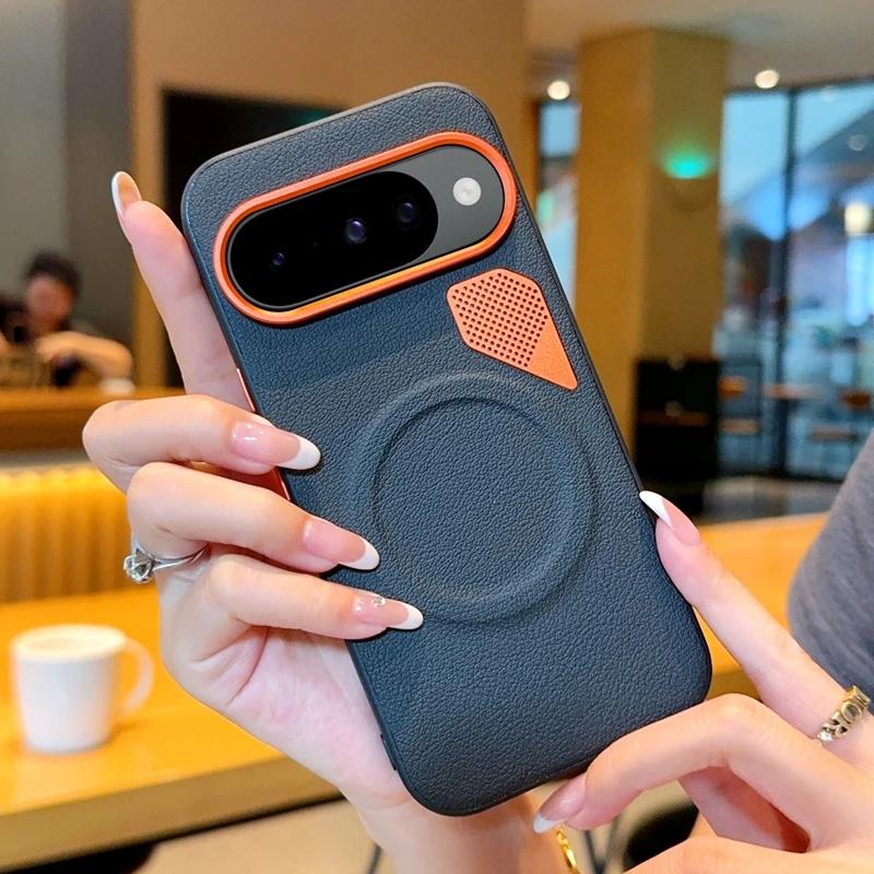 For Google Pixel 10 Pro XL Case Hard PU Magnetic Wireless Charging Protective Back Cover Case For Pixel 10 10Pro XL Phone Shell