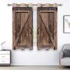 2 Pezzi Tende con Motivo Rustico per Porta - Tende da Finestra con Tasca per Asta per Arredamento Casa e Privacy in Studio, Camera da Letto, Cucina o Soggiorno