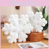 Adorable White Snowflake Plush Throw Pillow For Girls Comfortable Nap Cushion And Chair Seat Pad