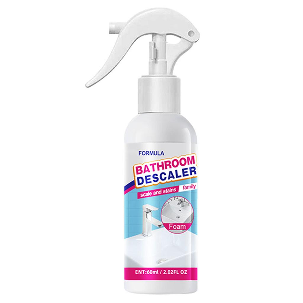 60 ml Spülbeckenentkalker Schaumreiniger, Multifunktionaler Badezimmerreiniger Spray für Dusche Toilette, Haushalts-Fleckenentferner für Fliesen