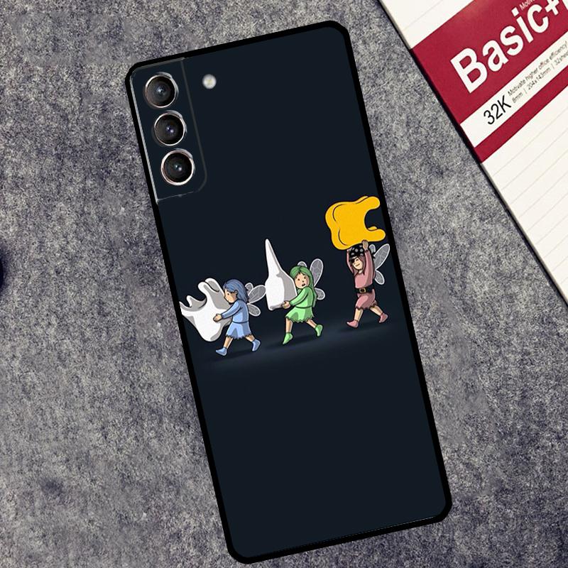 dentist tooth pattern Case For Samsung Galaxy S25 S26 Ultra S20 S21 S22 S23 S10 Plus S25 FE S24 Ultra Cover Coque