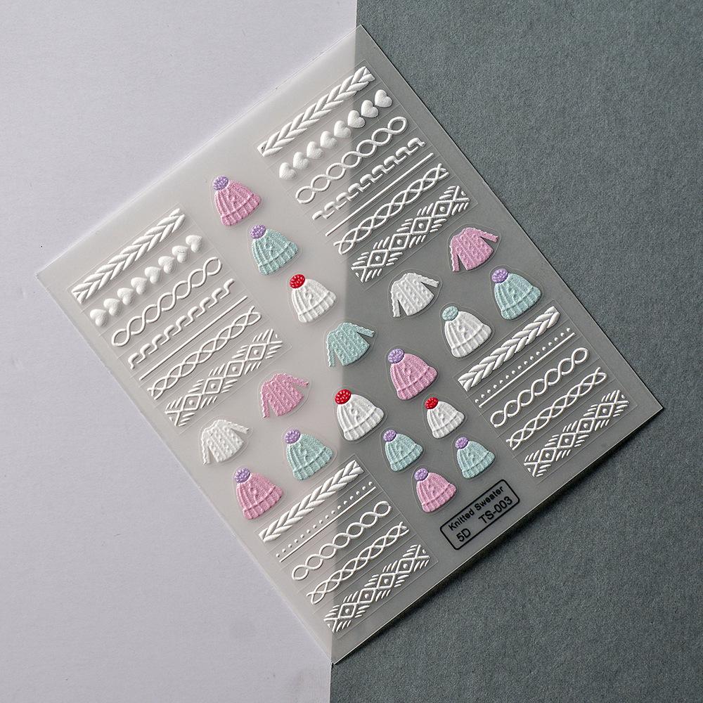 Наклейки для ногтей с трехмерным рельефом — фото 9